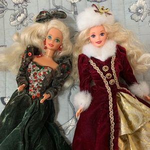 Vintage 1991 and 1996 Holiday Barbie Bundle